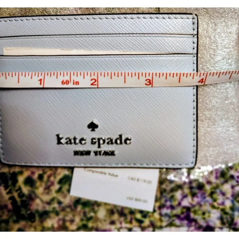 Kate Spade Card Holder Light Blue NWT